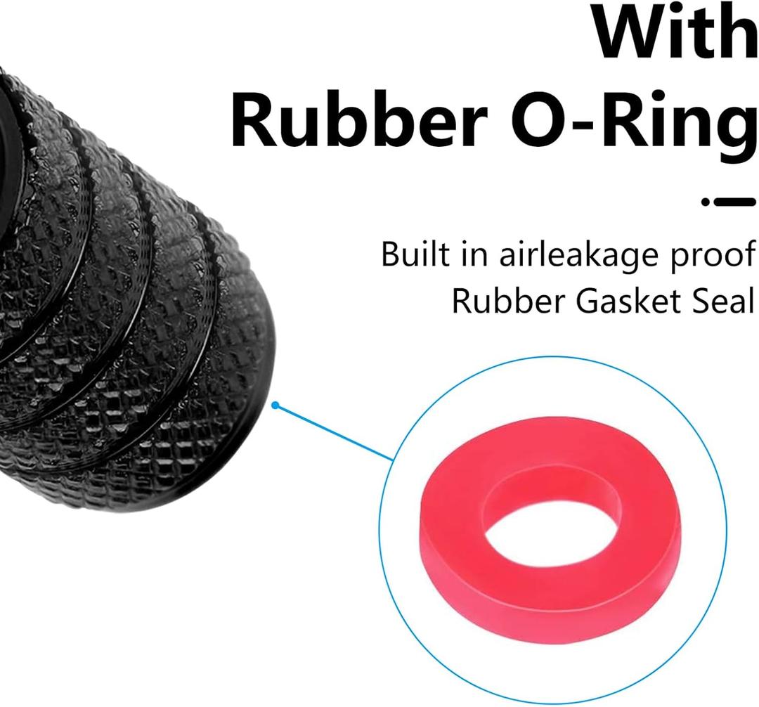 4 x Tire Valve Stem Caps Cover for Toyota Metal Car Wheel Air caps Auto Valve Stem Caps Accessories 4 Pack Black