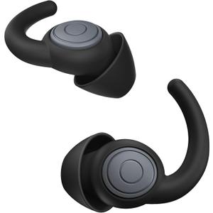 Ear Plugs for Sleeping, Noise Reduction Reusable Earplugs for Sleep, Hearing Protection Soft Comfy Silicone Ear Plugs for Concerts, Focus, Travel, Work, 33dB Noise Cancelling (BLACKGREY5)
