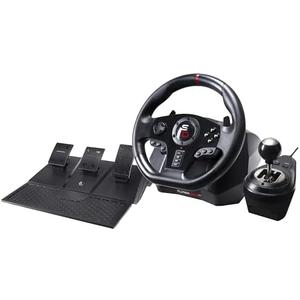 Superdrive - GS850-X racing steering wheel with manual shifter, 3 pedals, paddle shifters for Xbox Serie X/S, PS4, Xbox One, (programmable)