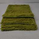 Bath Rugs Non Slip Washable 2 Piece Non Slip Extra Absorbent Shaggy Chenille Bathroom Rugs and Mats Sets Sage Green, Size: 32"L x 20"W + 24"L x 16"W