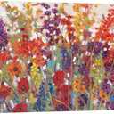 TIMUBA Flower Canvas Wall Art Bathroom Artwork - Botanical Flowers Paintings for Wall Decoration, Colorful Watercolor Pictures Prints Art Living Room Decor Ready to Hang 12"x18"