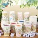 Tanlade 50 Pcs Mahjong Paper Cups Party Supplies Disposable 12oz Funny Mahjong Party Paper Cups for Mah Jong Game Night Decorations Birthday Night Game Club Mahjong-loving Gals Family Play Day