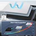 Windshield Sun Shade Umbrella Compatible with Tesla Model 3 2016-2024 2025: Highland Front Car Window Shades - Foldable Model 3 Sunshades Block UV Keep Cool (Thickened-for Model 3 (Blocks 99% of UV & Heat))