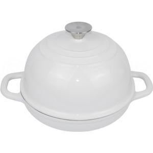 Dutch Oven for Bread Baking Bread Oven for Sourdough Bread Baking, Enameled Cast Iron Dutch Oven Pot with Lid 5 qt Cast Iron Bread Pan, White