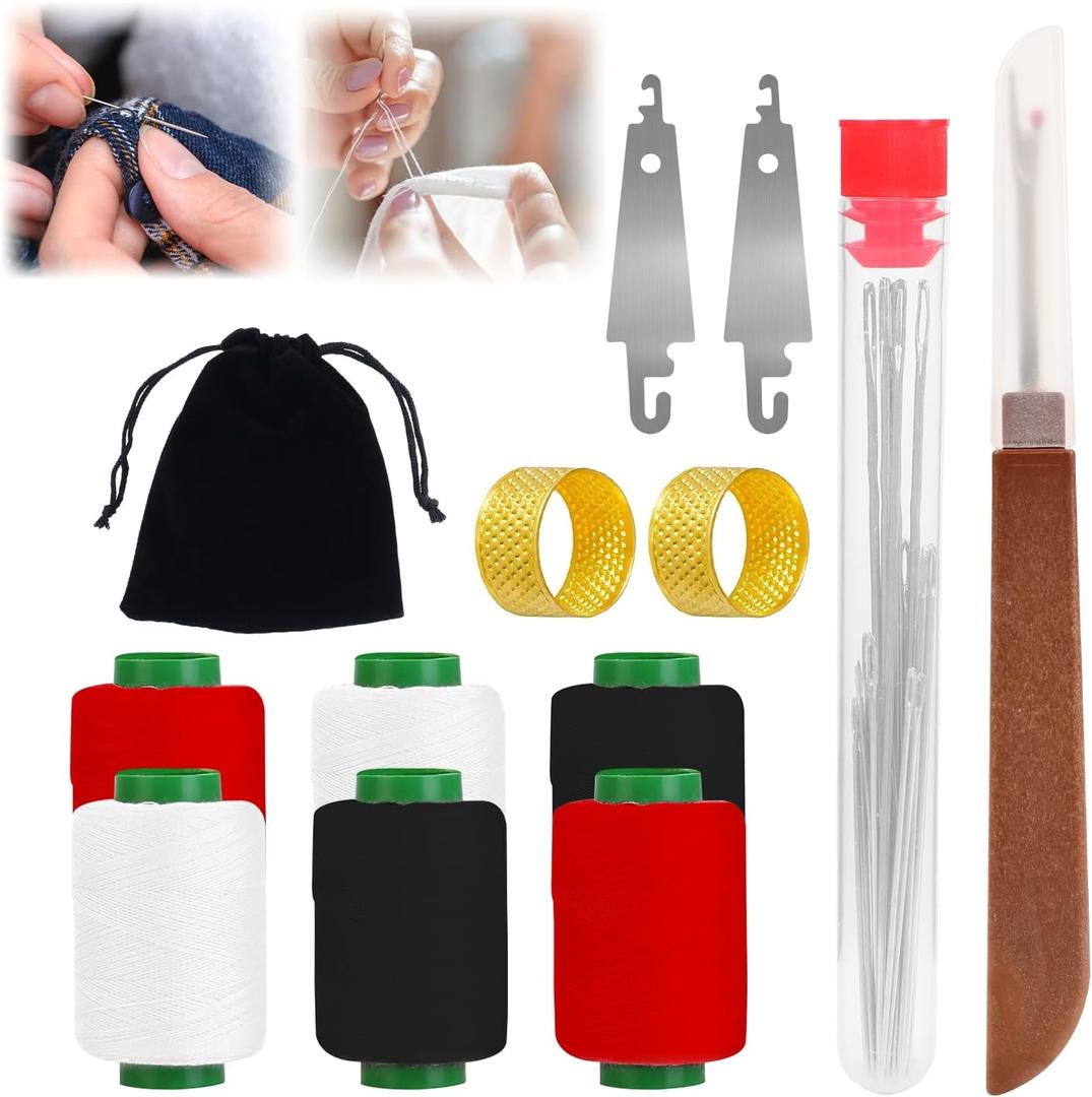 37Pcs Sewing Tool Set, Steel Needles for Hand Sewing Kit, Needles Thread Hand Repair Tools, Portable DIY Hand Made Craft Set Sewing Working Kit for Beginners, Professional DIY Lovers