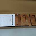 Upgraded Floating Shelves for Wall, Set of 3 Solid Wood Wall Mounted Shelves, 23.6" Rustic Walnut Display Shelf for Bedroom, Living Room, Bathroom, and Kitchen Decor - Heavy-Duty & Natural Pine