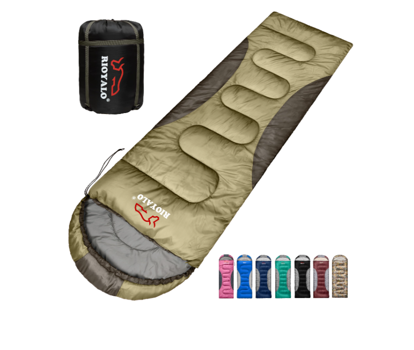 0 Degree Winter Sleeping Bags for Adults Camping (450GSM) - Temp Range (5F–32F) Portable Waterproof Compression Sack- Camping Sleeping Bags for Big and Tall in Env Hoodie: Backpacking Hiking 4 Season