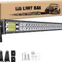 32 Inch LED Light Bar 180W with Curved 5D Floodlight + 5D Spotlight Cup Combo Driving Lights Off Road Lights Work Light Pods for Pickup 4X4 Truck SUV ATV UTV Boat
