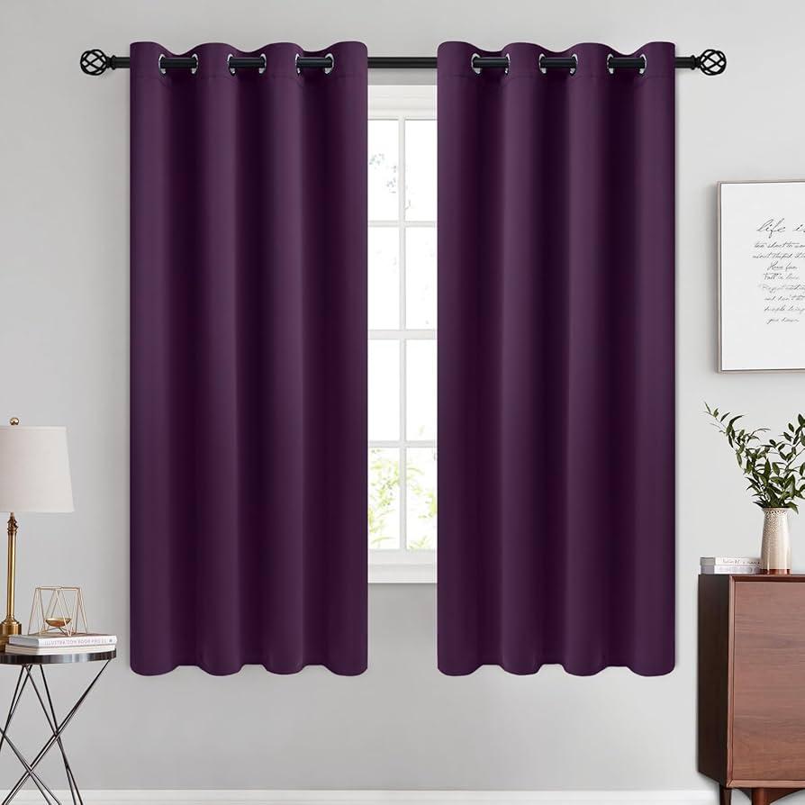 2 Panels Blackout Curtains Purple  42"x45.5" Purple