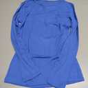 GEMBERA Womens Ribbed Long Sleeve Crewneck Casual Slim Basic Shirts Fitted Knit Tops (Medium, Royalblue)