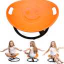 Special Supplies Smile Spinning Chair for Kids- Versatile Kids Sit and Spin Sensory Chair for Training Body Coordination for Playroom, Bedroom, or Nursery (Orange)