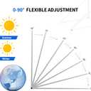 28" Solar Panel Mount Brackets Adjustable Solar Panel Tilt Mount Brackets for 50 / 100 / 200 Watts Solar Panel 2400Pa (Silver, 28, 2 Sets)
