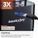 Cord-Free Automatic Cigarette Rolling Machine Electric Roller Cone Loader Machine, Filler Roller Packer for Preroll Cones, Pre Rolled Cigarette Tubes, with Removable Rolling Tray, Cigarette Holder Case