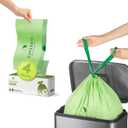 SUPERBIO 4 Gallon Compostable Drawstring Food Scrap Bags, 15.1 Liter, 40 Count, 0.9 Mil, Heavy Duty Waste Bags, BPI, Seedling and OK compost INDUSTRIAL