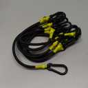 8 Pcs 18 Inch Heavy Duty Carabiner Bungee Cord Outdoor with 190 Lbs Max Break Strength, Black/Yellow Bungee Straps with Upgraded Carabiner Hooks for Luggage Rack, Cargo, Hand Carts, Bike, Camping, etc