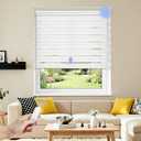 Grandekor Motorized Zebra Blinds with Remote Control,Smart Zebra Blinds for Windows,Electric Zebra Shades, White,32" W x 72" H