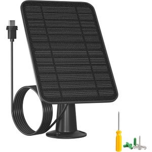 5W Solar Panel for Blink Camera Outdoor, Solar Panel Charger with Battery Compatible with New Blink Outdoor 4 (4th Gen) Camera, with 13.1ft Cable, IP65 Weatherproof, Includes Secure Wall Mount, 1 Pack