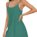 UURUN Mini Dress for Women, One Piece Sleeveless Adjustable Spaghetti Strap with 2 Pockets (XL)