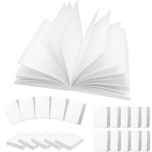 100PCS 1:12 White Book Miniatures Set, Mini Blank Book Dollhouse Tiny Notebook Toy for Mini House, DIY Crafting