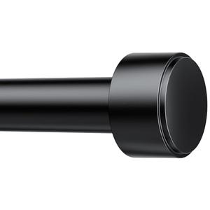 Curtain Rods for Windows 32-144 Inch, 1 Inch Adjustable Black Curtain Rod Set with Brackets, Easy Install