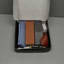 Intelitopia Complete Knife Sharpening Stone Set  Dual Grit Whetstone 400/1000 3000/8000 Knife Sharpener with Leather Strop, Flattening Stone, Bamboo Base, 3 Non-slip Rubber Bases & Angle Guide