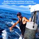 Gersoniel Portable Boat Trash Bags Boat Accessories Container Outdoor Medium Hoop Mesh Trash Bags Reusable Garbage Container Cabin Storage for Men Women Adults Kayak Camper Fishing