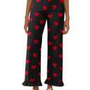 Cicy Bell Womens Ruffle Wide Leg Capris Pants Casual High Waisted Trousers