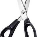 Professional Pinking Shears, Comfort Grip Handle Stainless Steel Dressmaking Scissors Sewing Art Craft Cut Tool, Serrated and Scalloped Blade Cutting Scissor for Fabric Decoration (Scalloped 18mm)