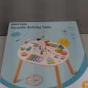 Giant bean Wooden Activity Table for 1 Year Old, 11-in-1 Montessori Learning Table with Bead Maze, Shape Sorter, Fishing Game & More  Sensory Development Toy for Toddlers, Ideal 1st Birthday Gift