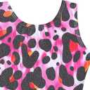 HOZIY Gymnastics Leotards for Girls Unicorn Aurora Rainbow Mermaid Dinosaur Cupcake Sparkle Biketard Toddlers Kids Children (7-8 Years, Black Pink Leopard)