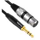 tisino XLR Female to 1/4 Inch (6.35mm) TRS Jack Lead Balanced Signal Interconnect Cable XLR to Quarter inch Patch Cable - 3.3 Feet
