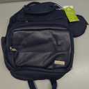 KeaBabies Diaper Bag Backpack - Small Multifunctional Travel Diaper Back Packs, Maternity Baby Changing Bags, 12L Capacity, PU Leather, Waterproof, Unisex, Nappy Changing Pad (Navy Blue, Small)