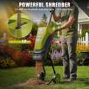 SEYVUM Wood Chipper, 15-Amp 1.8" Cutting Diameter, Electric Wood Chipper & Shredder with 45L Collection Bag and Push Stick, Efficient Mulcher for Yard Waste and Branches, 18:1 Reduction