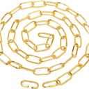Chandelier Chain 6/10/15 Feet SANGLE SOPFFY Light Fixture Chain for Chandelier or Swag Light Fixtures (Gold, 10FT)