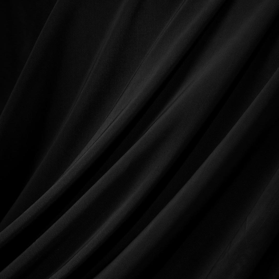 Horbaunal 4-Way Stretch Mesh Fabric by The Yard, Black 2 Yard Nylon Power Mesh Sheer Fabric for Dancewear Activewear Sportwear Sewing, 88% Nylon & 12% Spandex, 60" Wide