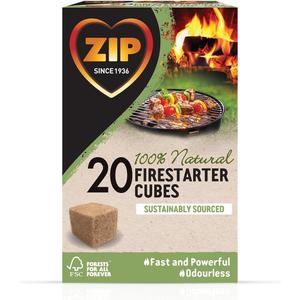 Fast and Clean Natural Firestarter - 20 Cubes