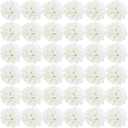 64 PCS Hydrangea Artificial Flowers - Faux Hydrangeas Full Realistic Silk Flowers Heads with Stems for Wedding Centerpiece Home Garden Baby Shower Party Decoration (White)