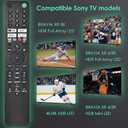 Voice Remote Replacement for Sony Smart TV Control:Comptible for 2019-2025 Sony Bravia OLED LED 4K 8K UHD,for Android Google TV with Shortcuts YouTube and Dinsey+ etc.