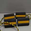 Wheel Chocks for RV Trailer Camper Truck Car, Versatile Heavy Duty Rubber Wheel Immobilizers & Chocks, Wheel Chocks Block with Rope and Reflective Strips [2 Pair 4 Pack]