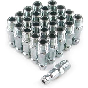 Primefit TP1414MS-B25-P Automotive Style Air Quick Connect Plugs/Nipples 1/4" Body x 1/4" Male NPT