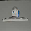 iDesign 22300 Plastic Plastic Suction Squeegee with Storage Hook Shower, Window, and Mirror Accessory for Master, Guest, Kids' Bathroom Cleaning, 12" x 10", Clear