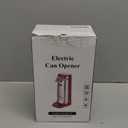 Davivy Electric Can Opener, One Touch Lid Opening, Removable Stainless Steel Cutter and 3-in-1 Design, with Sharpener and Bottle Opener (Stainless Steel-Red)