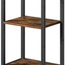 Asgolion Small Side Table, Tall End Table with Adjustable Shelf, Accent Table Stand for Home Decor, Small Entryway Table, Bedroom Nightstand, Living Room, Office, Rustic Brown