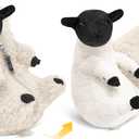 AGRIMONY Cute Shaved Sheep Stuffed Animals, Small Plushies Kawaii Lamb Plush Toys, Easter Valentines Mothers Day Birthday Christmas Funny Gifts Sheep Decor for Kids Girls Boys Teens Women (Black white)