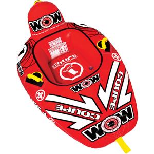 WOW Sports  Coupe Cockpit Towable Tube for Boating  1 Person 170 lbs Capacity  Inflatable Boat Tube for Water Sports  Youth & Adults