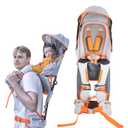 Baby Shoulder Carrier Baby Hiking Backpack Carrier with Rain Cover Sun Shade for Child Safe Backrest and Toddler Ergonomic Seat Holds 40 Pound for Children Between 6 Months-3 Years Old Babies (105-Orange)
