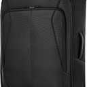 American Tourister 4 KIX 3.0 Checked-Large Softside Expandable Luggage with 4 Spinner Wheels, Black