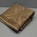 jinchan Runner Rug 2x8 Area Rug Boho Chic Jute Mat Recycled Indoor Outdoor Floor Cover Print Geometric Brown Accent Carpet for Living Room Bedroom Dining Room Patio Garden