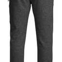 Rdruko Men's Fleece Joggers Pants Winter Warm Sweatpants with Zipper Pockets Athletic Running Gym Workout (Black, M)