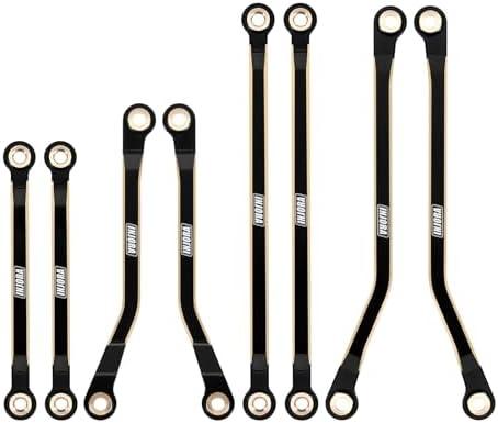 INJORA 46g Black Coating Brass High Clearance Links Set for TRX4M High Trail K10 F150 1/18 RC Crawler Upgrade (4M-97BK)